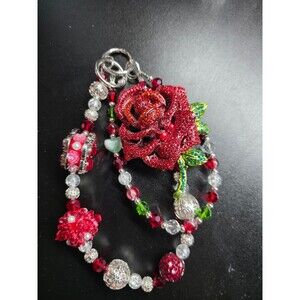 LARGE Red Rose Bag Chain.